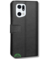Bookcase Hoesje voor Oppo Find X5 Pro Zwart Stijlvolle Bescherming