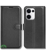 Hoesje voor Oppo Reno 13 Pro Zwart Bookcase Premium kunstleer volledig