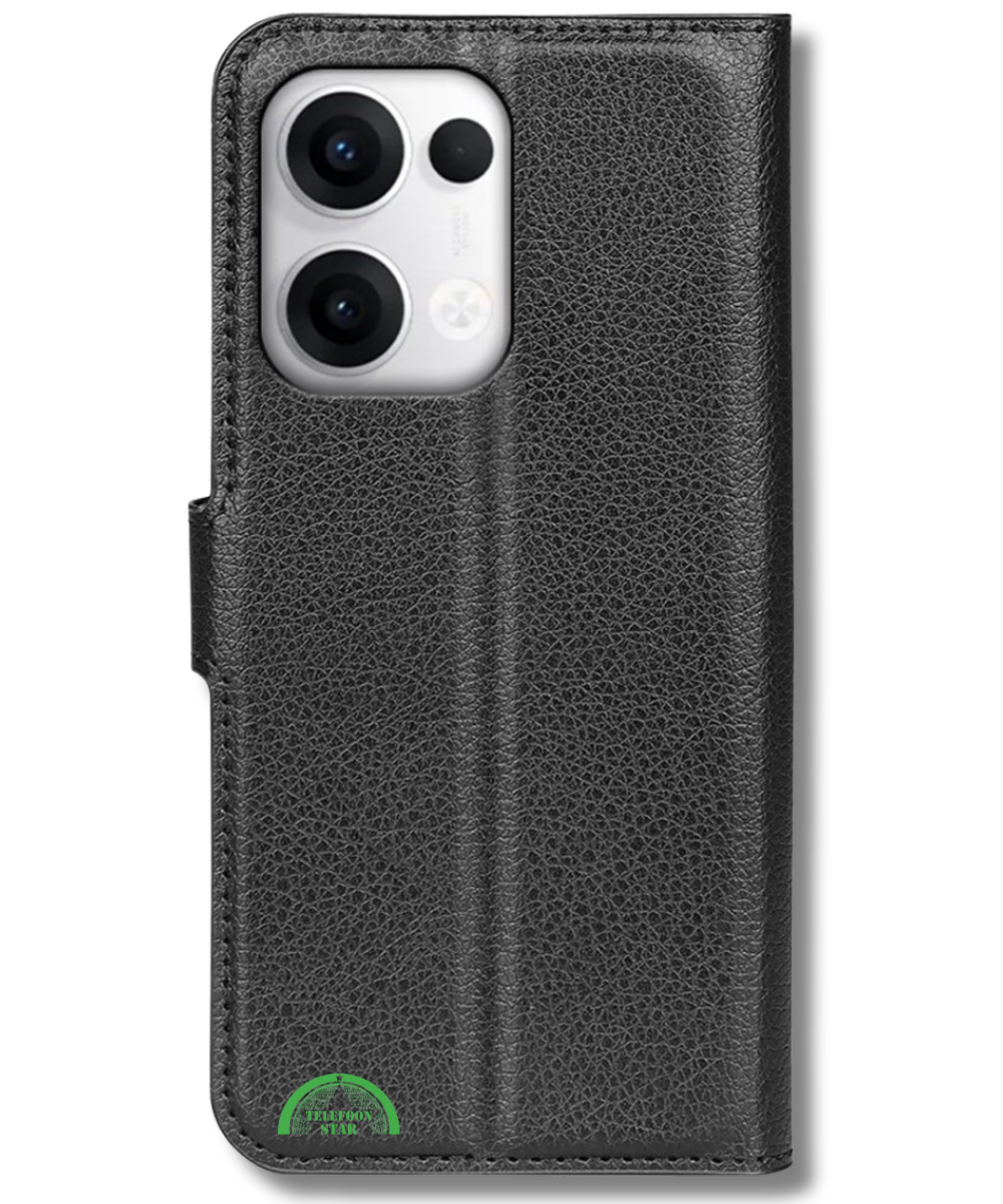Hoesje voor Oppo Reno 13 Pro Zwart Bookcase Premium kunstleer volledig
