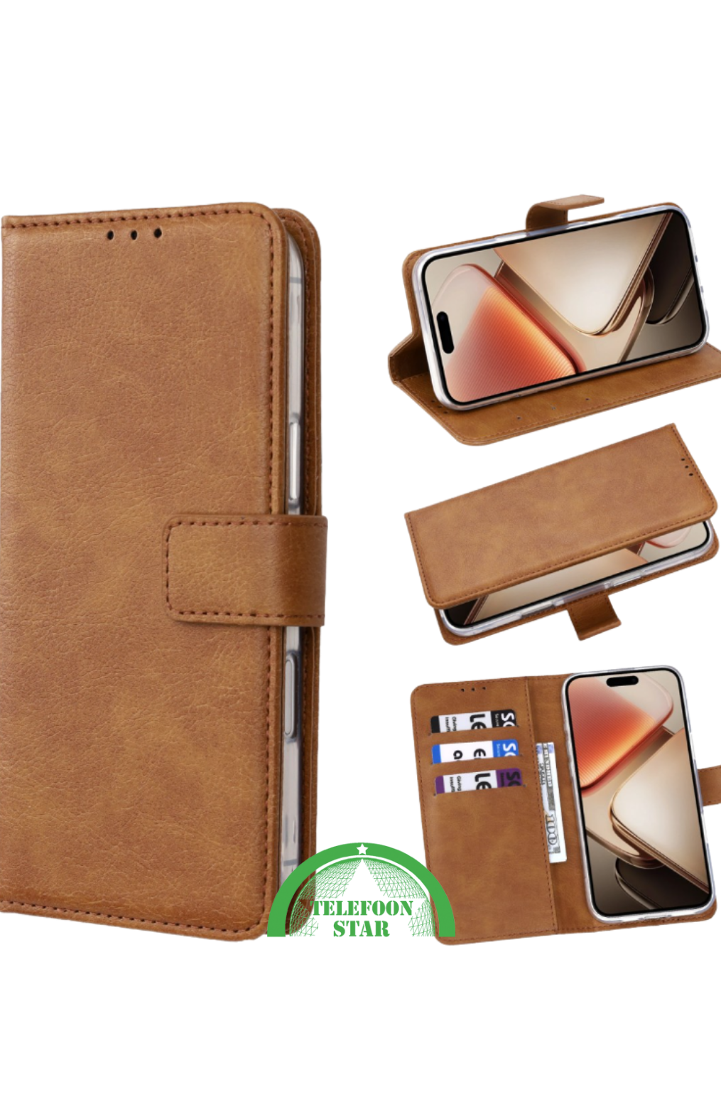 Bookcase Hoesje voor Oppo Reno 14 5G Bruin