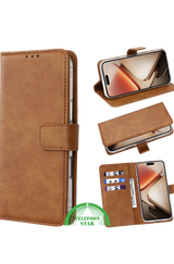Bookcase Hoesje voor Oppo Reno 14 5G Bruin