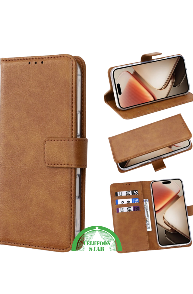 Bookcase Hoesje voor Oppo Reno 14 5G Bruin