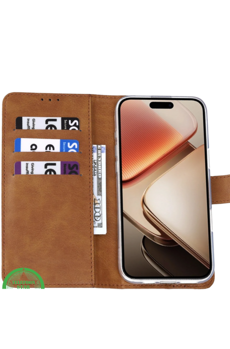 BookCase ProtectCover bruin voor Oppo Reno 14F