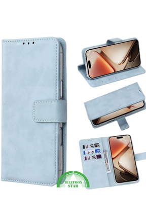 Bookcase Hoesje voor Oppo Reno 14 5G Licht Blauw