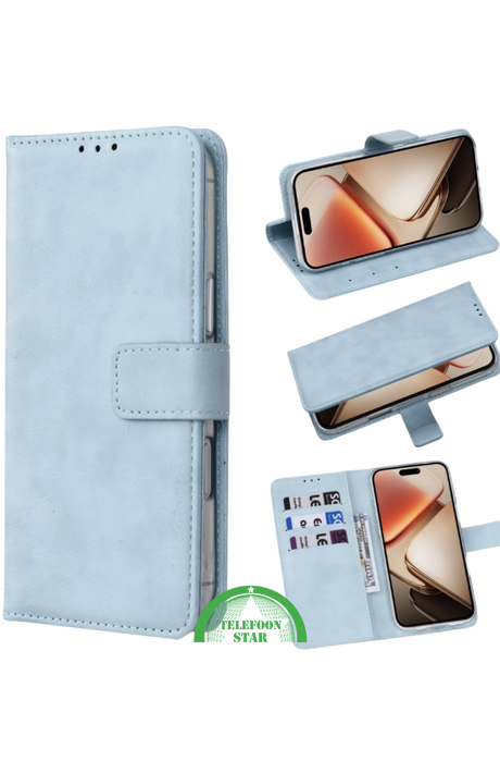 Bookcase Hoesje voor Oppo Reno 14 5G Licht Blauw