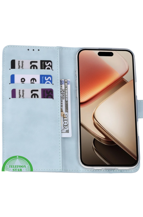 Bookcase Hoesje voor Oppo Reno 14 5G Licht Blauw