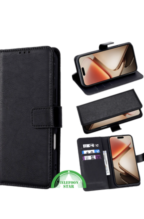 BookCase ProtectCover Zwart voor Oppo Reno 14F