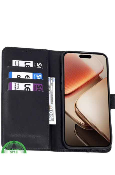 BookCase ProtectCover Zwart voor Oppo Reno 14F