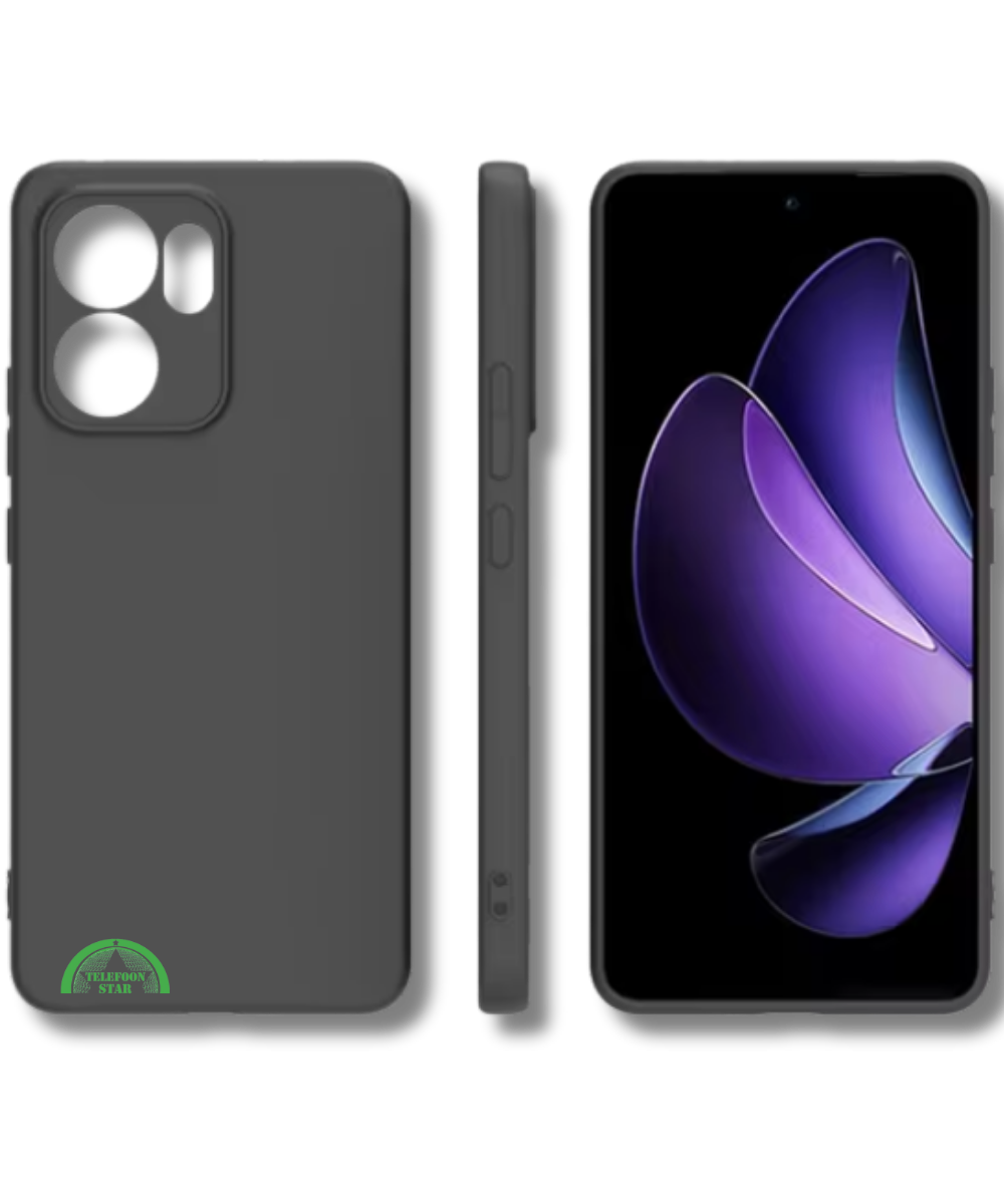Zwart Hoesje voor Oppo Reno 14 F Silicone Slank