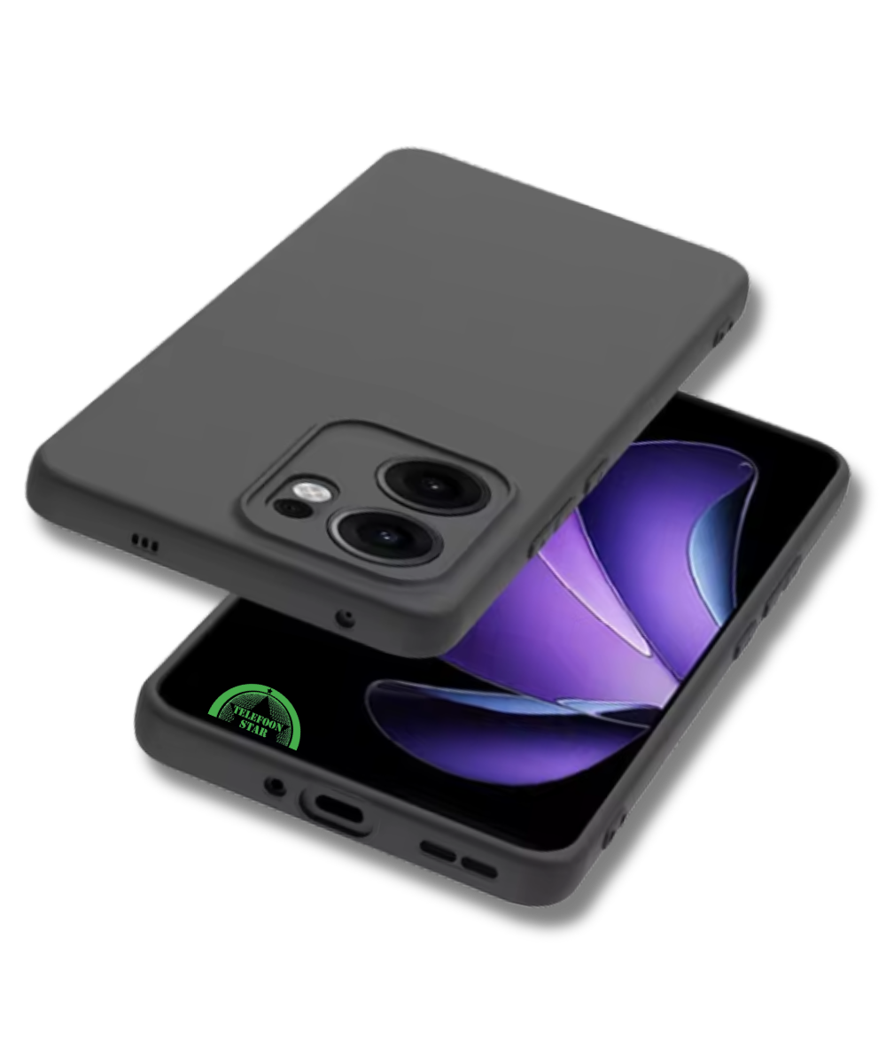 Zwart Hoesje voor Oppo Reno 14 F Silicone Slank