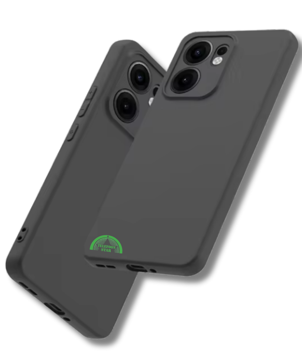 Zwart Hoesje voor Oppo Reno 14 F Silicone Slank