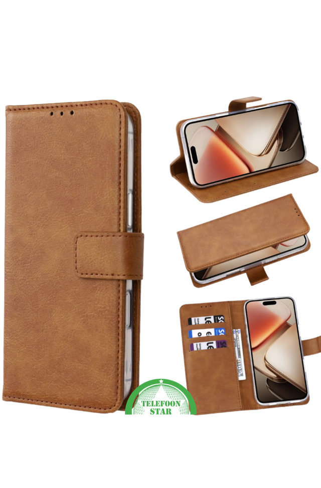 Bookcase hoesje voor Oppo A79 Bruin volledig