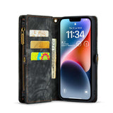 iPhone 14 3-in-1 portemonnee hoesje zwart