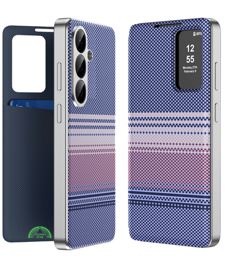 Samsung Galaxy S26 Paars Smart View Boekcase Hoesje Met Dagelijkse slijtage Stof