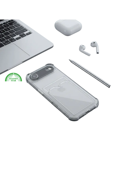 Transparant Hoesje met Kaartvak voor iPhone 17 Air &ndash; Bescherming &amp; Functionaliteit Silicone Slank | Telefoonstar