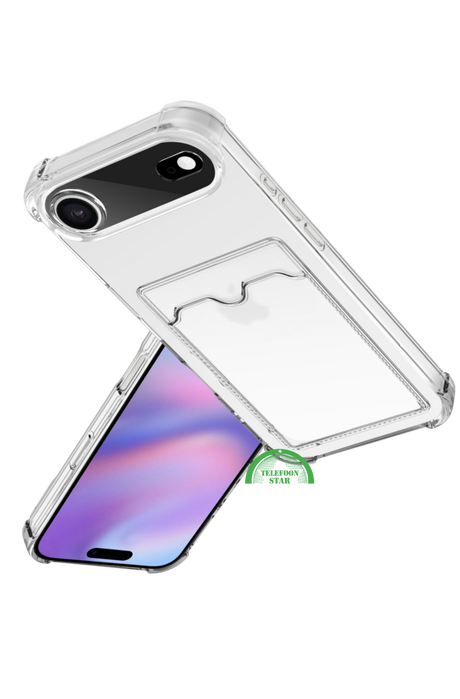 Transparant Hoesje met Kaartvak voor iPhone 17 Air &ndash; Bescherming &amp; Functionaliteit Silicone Slank | Telefoonstar