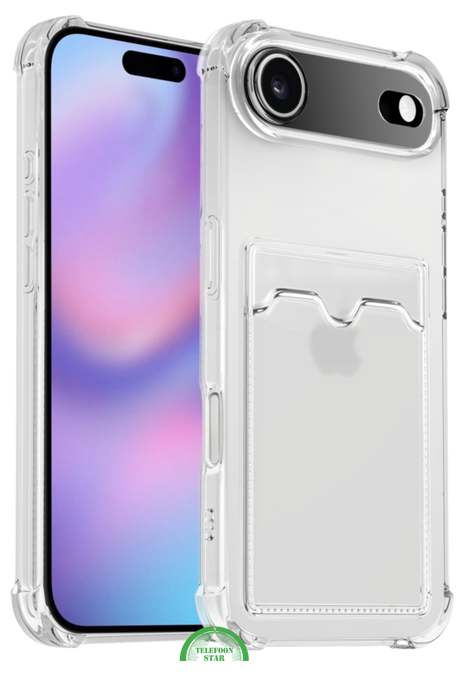 Transparant Hoesje met Kaartvak voor iPhone 17 Air &ndash; Bescherming &amp; Functionaliteit Silicone Slank | Telefoonstar