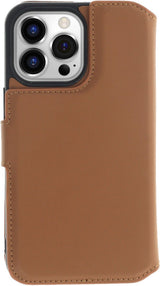 iPhone 15 Pro Max 2 in 1 Hoesje | 100% Leer | Minimalistisch | Bruin