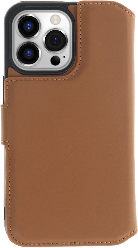 iPhone 15 Pro Max 2 in 1 Hoesje | 100% Leer | Minimalistisch | Bruin