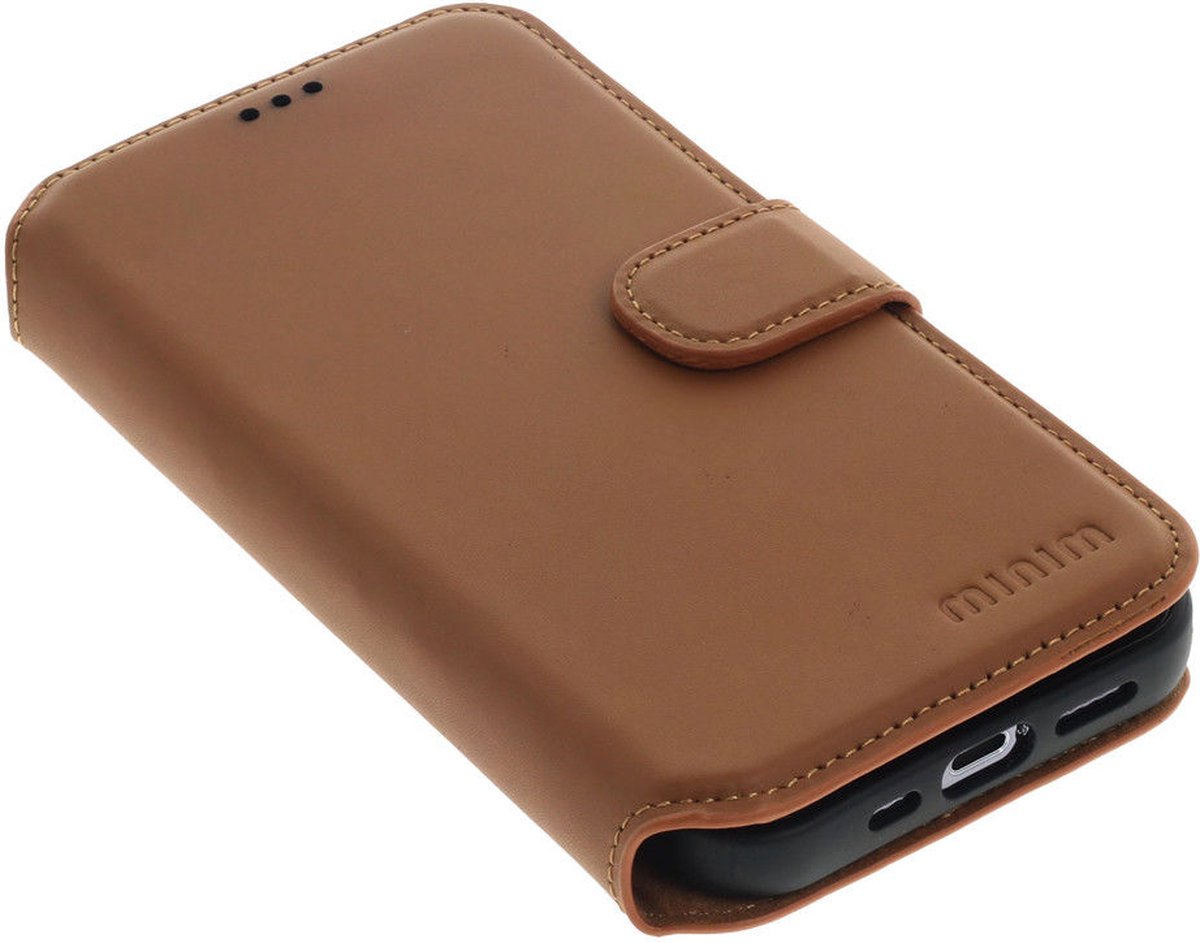 iPhone 15 Pro Max 2 in 1 Hoesje | 100% Leer | Minimalistisch | Bruin