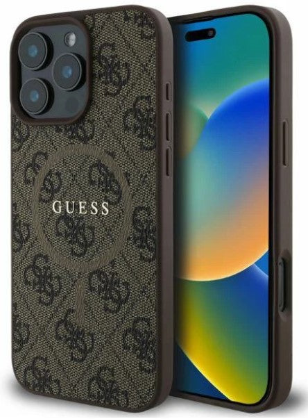 Guess MagSafe Hoesje Bruin voor iPhone 16 Pro Max