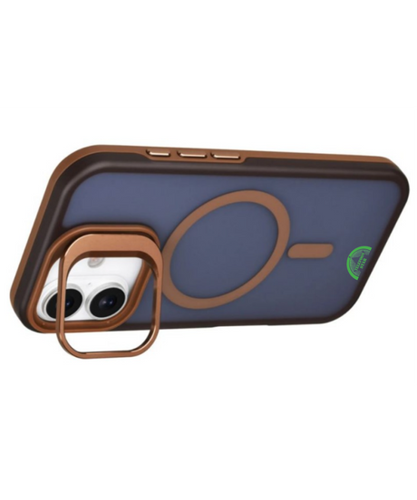 Hoesje voor iPhone 17 Premium DualTone MagSafe Backcover met Extra Grip &ndash; Dusty Bronze