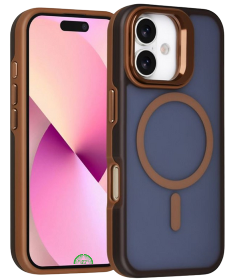 Hoesje voor iPhone 17 Premium DualTone MagSafe Backcover met Extra Grip – Dusty Bronze