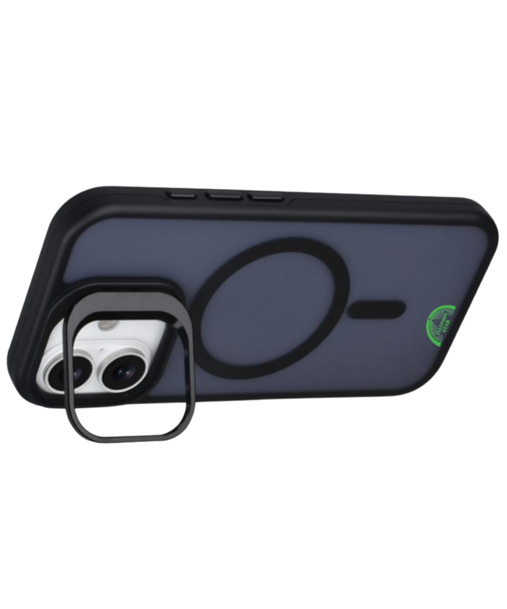 Hoesje voor iPhone 17 Premium DualTone MagSafe Backcover met Stevige hard case achterkant Onyx Black