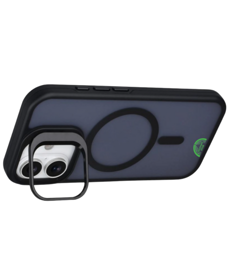 Hoesje voor iPhone 17 Premium DualTone MagSafe Backcover met Stevige hard case achterkant Onyx Black