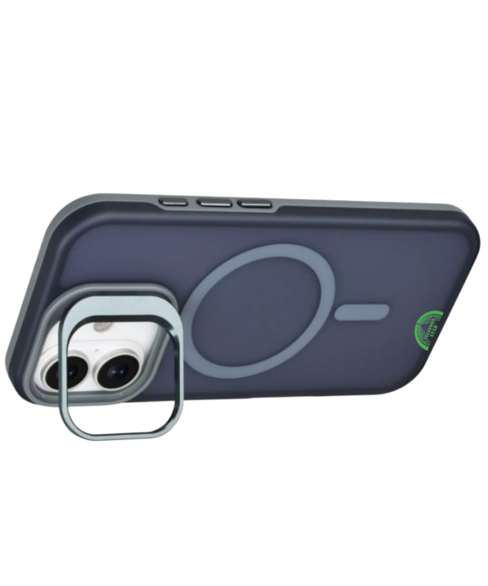 Hoesje voor iPhone 17 Slate Grey MagSafe Backcover met Stevige hard case achterkant