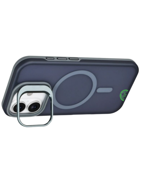 Hoesje voor iPhone 17 Slate Grey MagSafe Backcover met Stevige hard case achterkant