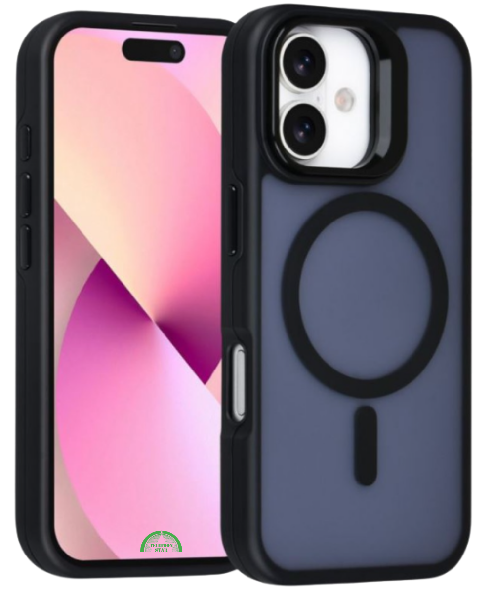 Hoesje voor iPhone 17 Premium DualTone MagSafe Backcover met Stevige hard case achterkant Onyx Black
