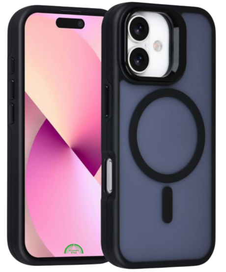 Hoesje voor iPhone 17 Premium DualTone MagSafe Backcover met Stevige hard case achterkant Onyx Black
