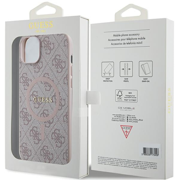 iPhone 15 MagSafe Hoesje | Guess Hoesje | Roze