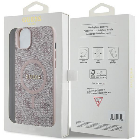iPhone 15 MagSafe Hoesje | Guess Hoesje | Roze