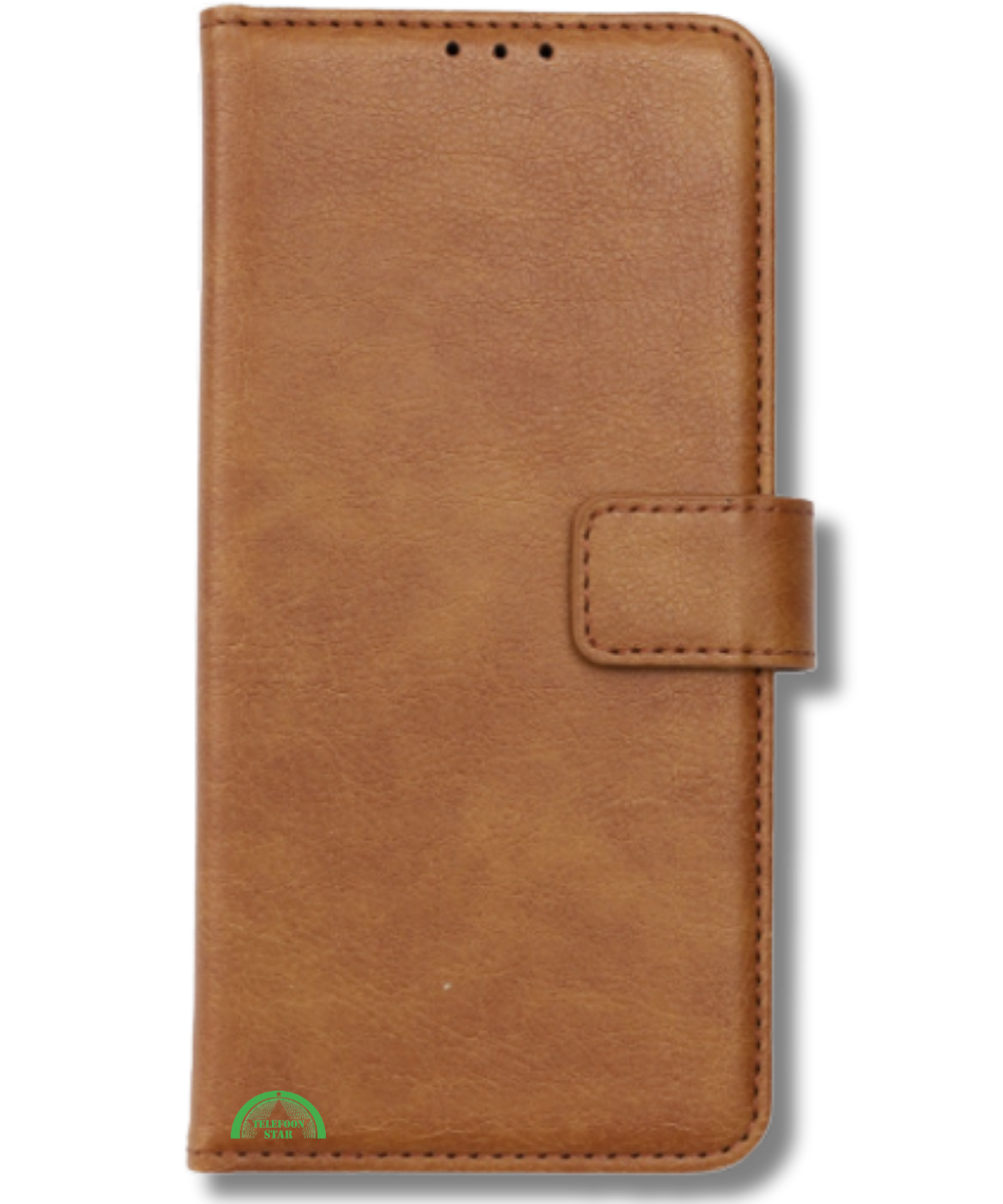 Hoesje Xiaomi 15 Bruin Lederen Look Met Pasjeshouder & Kickstand