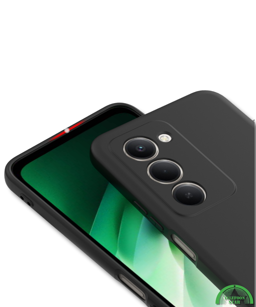 Hoesje voor Xiaomi Redmi 15 5G Zwart Siliconen Hoesje Anti-Slip Shockproof Strak Design