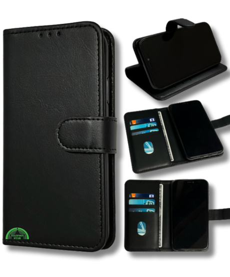 Bookcase Hoesje voor Xiaomi Redmi A3 Zwart Magnetische sluiting