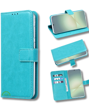 Bookcase Hoesje voor Xiaomi Redmi A3 Turquoise Magnetische sluiting