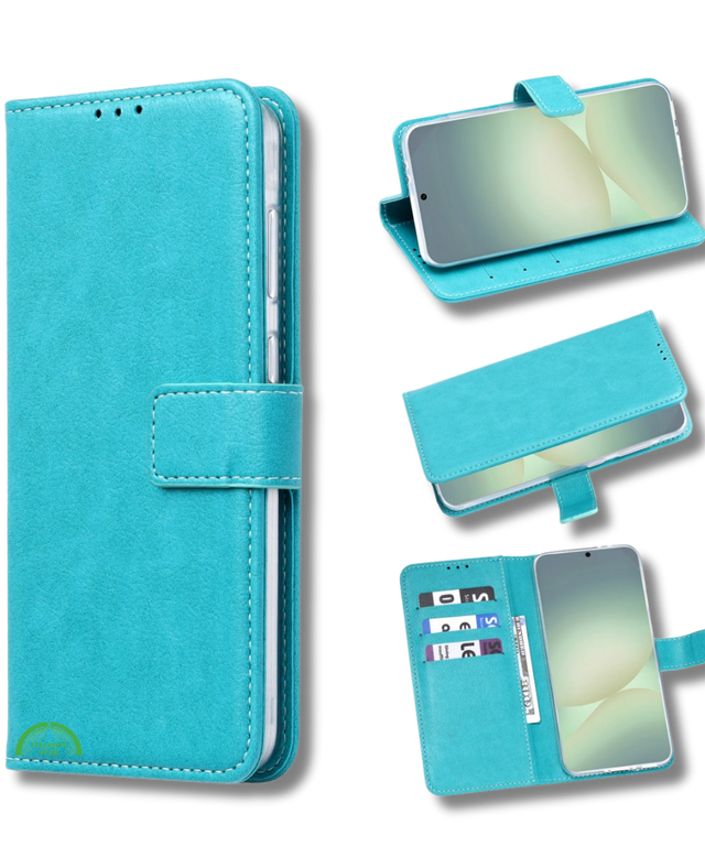 Bookcase Hoesje voor Xiaomi Redmi A3 Turquoise Magnetische sluiting