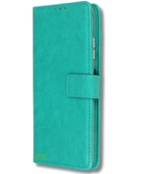 Bookcase Hoesje voor Xiaomi Redmi A3 Turquoise Magnetische sluiting