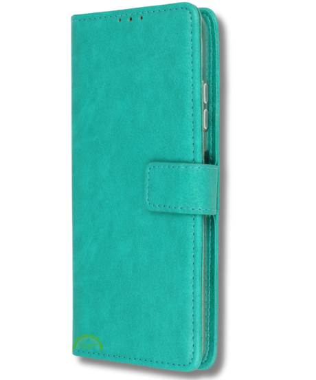 Bookcase Hoesje voor Xiaomi Redmi A3 Turquoise Magnetische sluiting