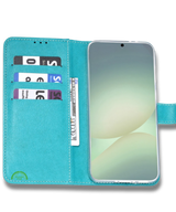 Bookcase Hoesje voor Xiaomi Redmi A3 Turquoise Magnetische sluiting