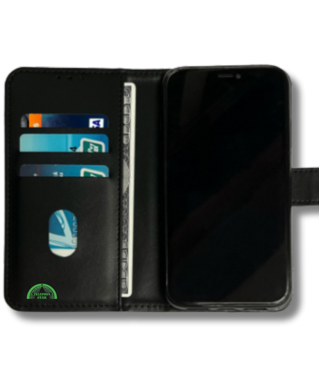 Bookcase Hoesje voor Xiaomi Redmi A3 Zwart Magnetische sluiting