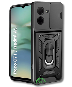 Hoesje voor Xiaomi Redmi A5 Zwart Slank ontwerp met Camera Slide Cover
