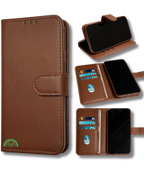 hoesje voor Xiaomi Redmi Note 13 Pro 5G bookcase Bruin SecureFlip Wallet Case