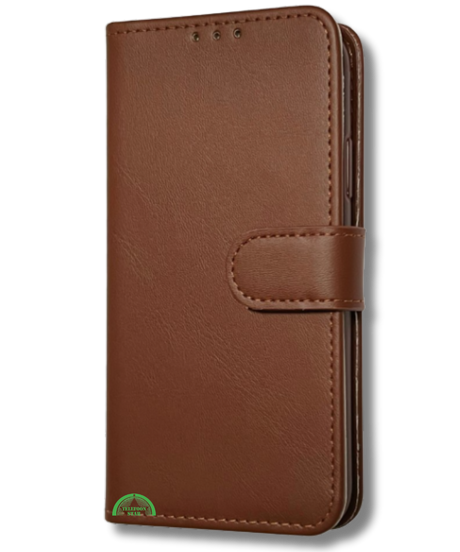 hoesje voor Xiaomi Redmi Note 13 Pro 5G bookcase Bruin SecureFlip Wallet Case