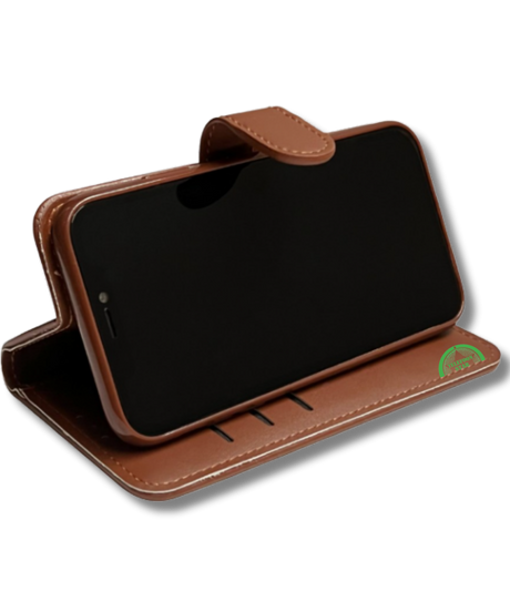 hoesje voor Xiaomi Redmi Note 13 Pro 5G bookcase Bruin SecureFlip Wallet Case