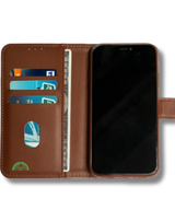 hoesje voor Xiaomi Redmi Note 13 Pro 5G bookcase Bruin SecureFlip Wallet Case