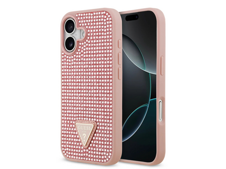 Guess Hoesje Roze Kristallen &ndash; Luxe Telefoonhoes met Logo